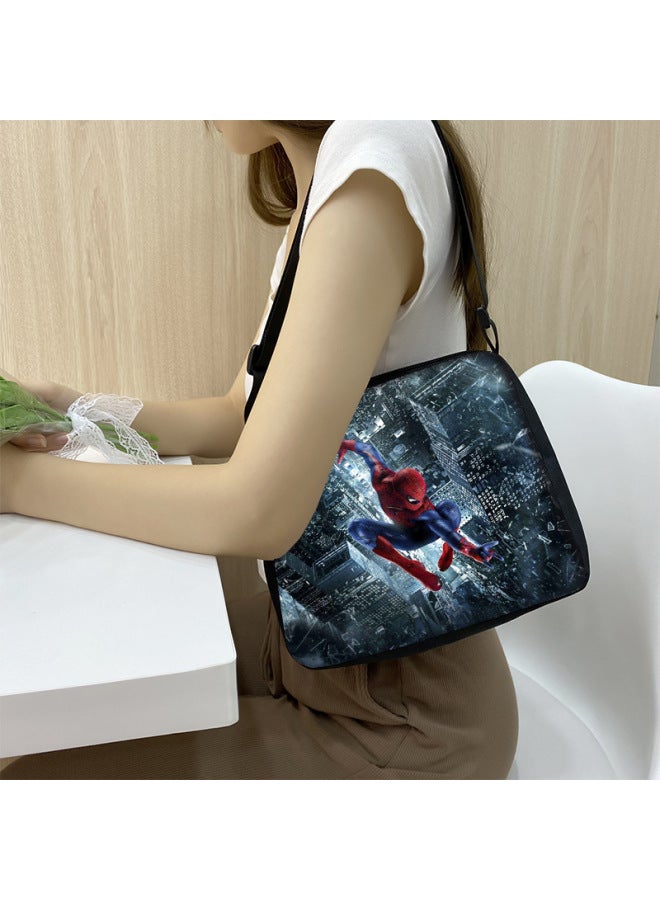 Direct Supply Underarm Bag Spider-Man Anime Printed Large Capacity Single Shoulder Crossbody Bag Simple Fashion Tote Bag-Color:12-Size:Small Armpit Bag  - Image 1