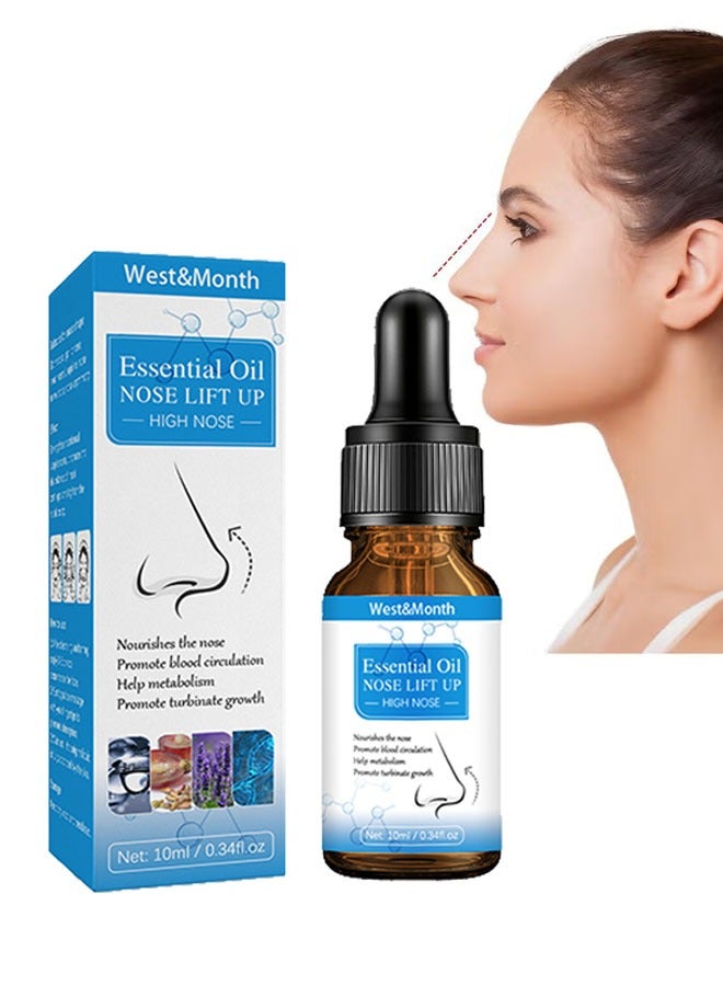 ويست اند مانث ارتفاع الأنف من الضروري النفط 10ml ، زيت الأنف ، تجميل الأنف ، تدليك شد الأنف الطبيعية ، سحب النفط - Image 1