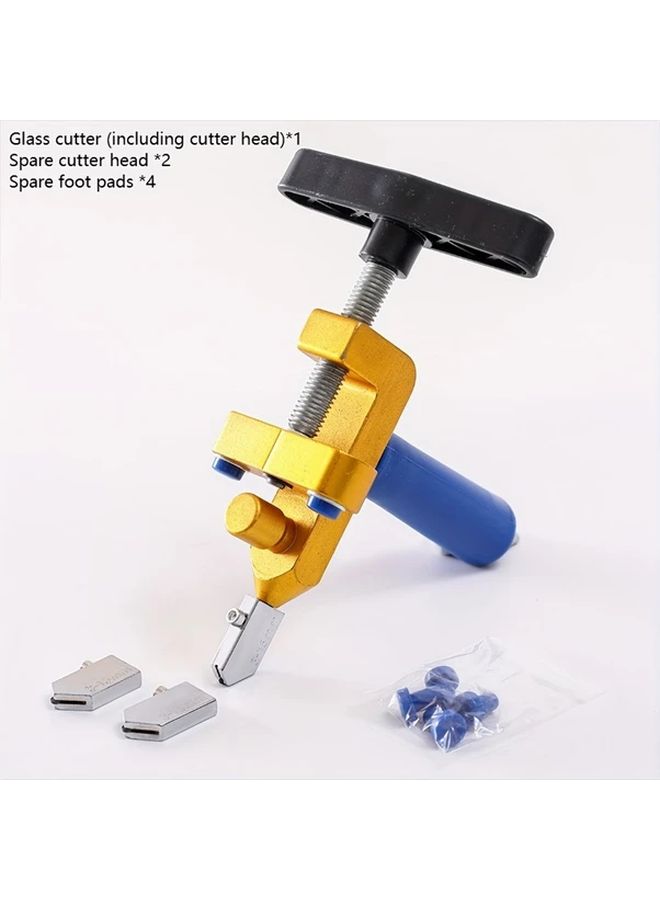 Golden Heavy Duty One Hand Diamond Tile Cutter With Spare Blades For Porcelain Glass Marble - Image 5