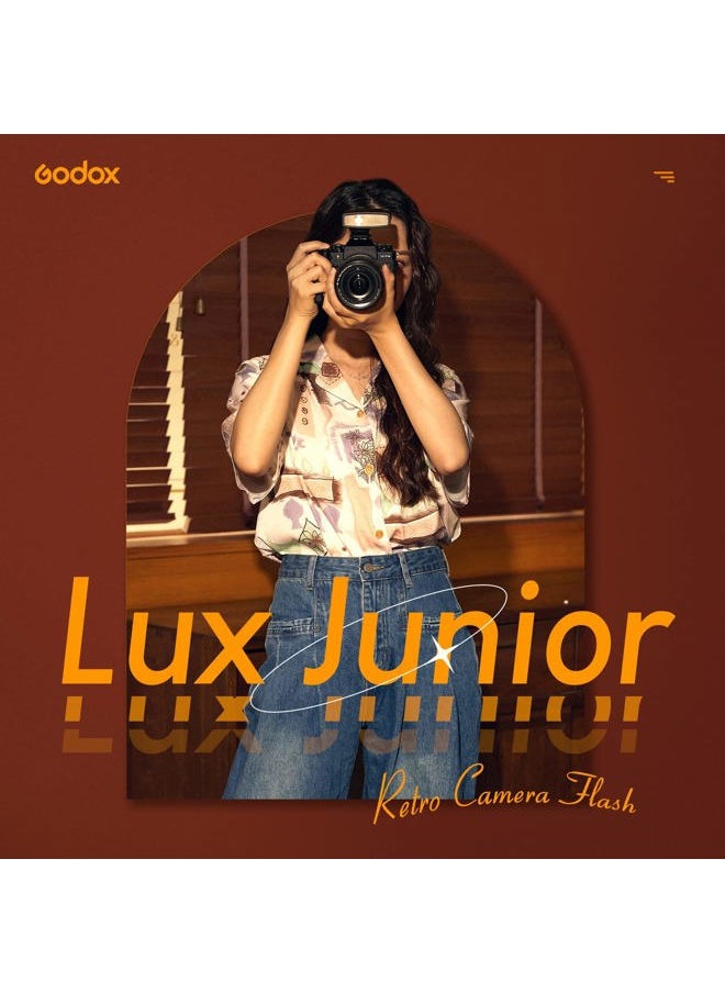 Godox Godox Lux Junior Retro Camera Flash,GN12 6000K±200K CCT,Auto & Manual Modes 1/1-1/64 Flash Power,28mm Focal Length,for Fujifilm,for Canon,for Nikon, for Olympus, for Sony Camera  - Image 2
