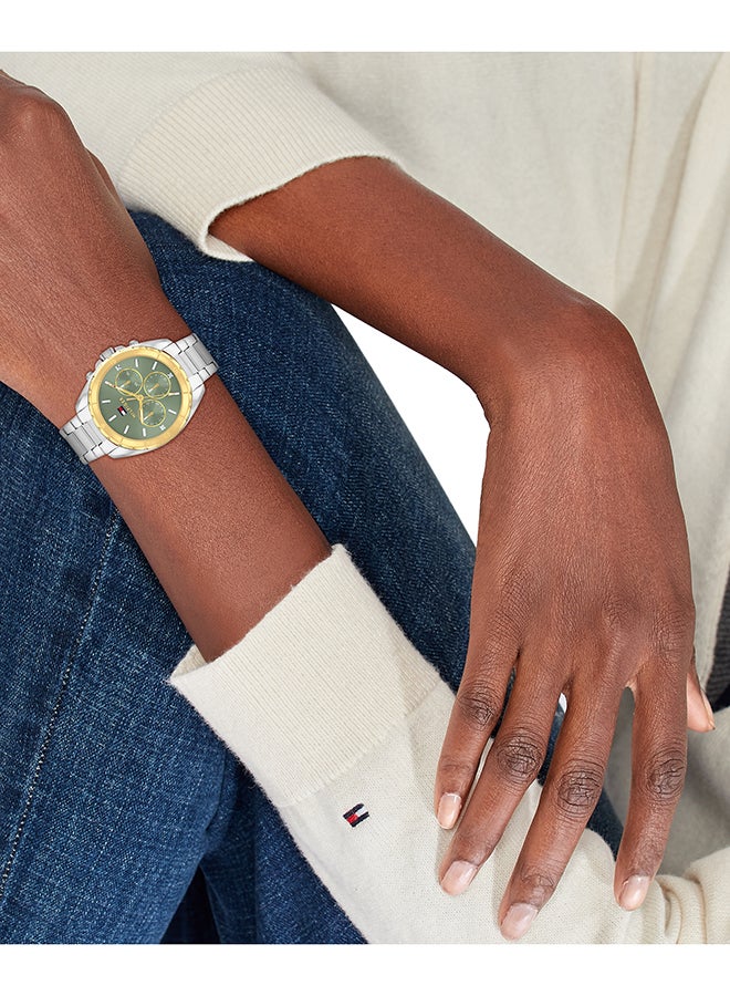TOMMY HILFIGER ROUND ANALOG WOMEN'S GREEN CASE WATCH - 1782785 - Image 2