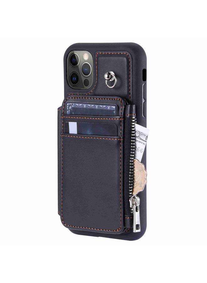 Zaboon Case For iPhone 12 Pro Max Zipper Card Slots RFID Phone Case - Image 2