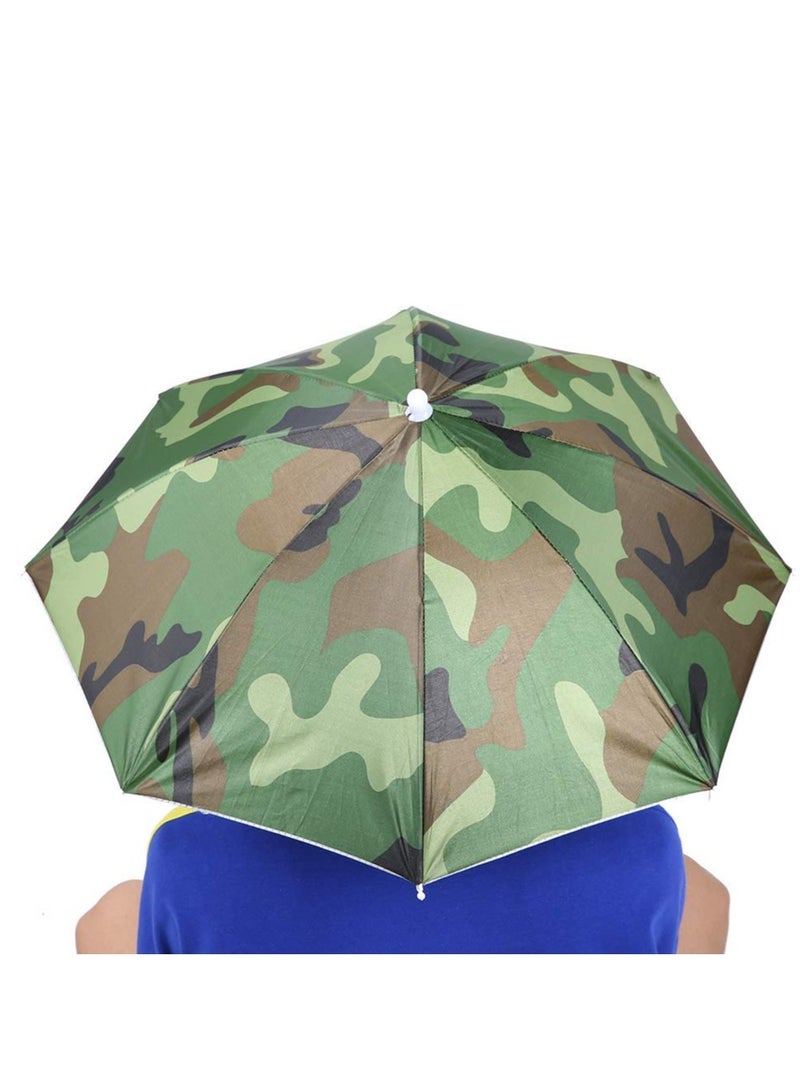 GNAFOTU Umbrella Hat - 65cm Sunscreen Windproof Hands-Free UV Protection Cap, Head-Mounted Folding Top for Fishing, Beach, Golf, Sunshade Outdoor - Image 3