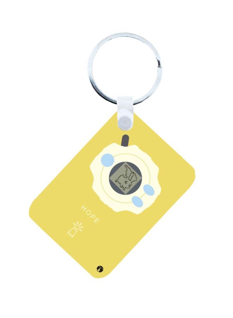 RKN Anime Digimon Printed Keychain Yellow/Beige