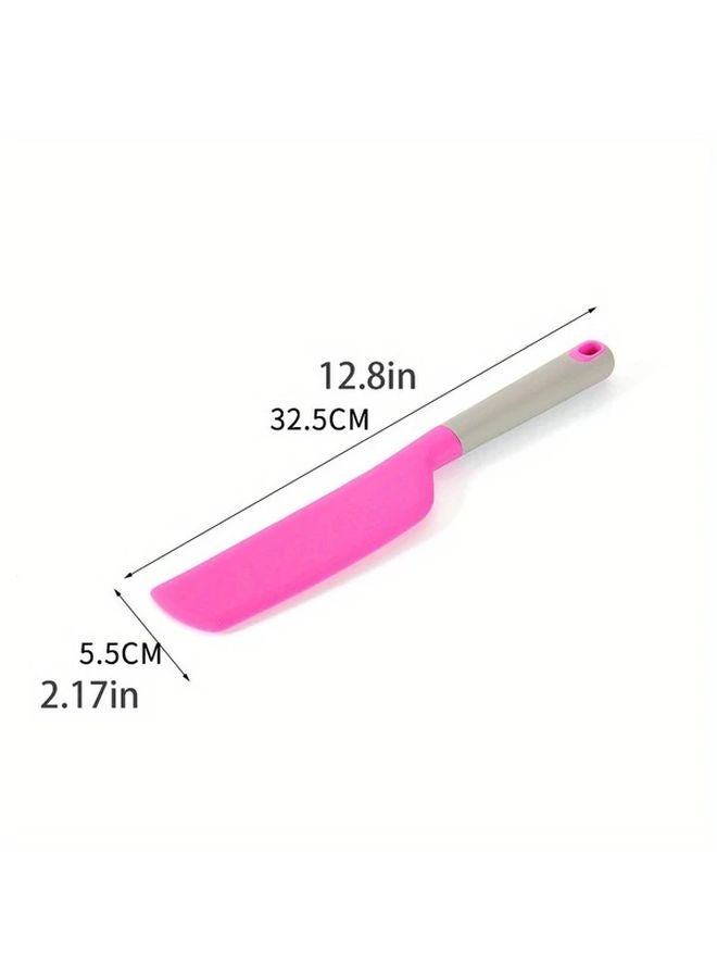 ملعقة سيليكون وردية متعددة الاستخدامات لخبز الكيك، خلط الكريمة، فرد الصلصات، وتتبيل السلطة والمربى - Image 5