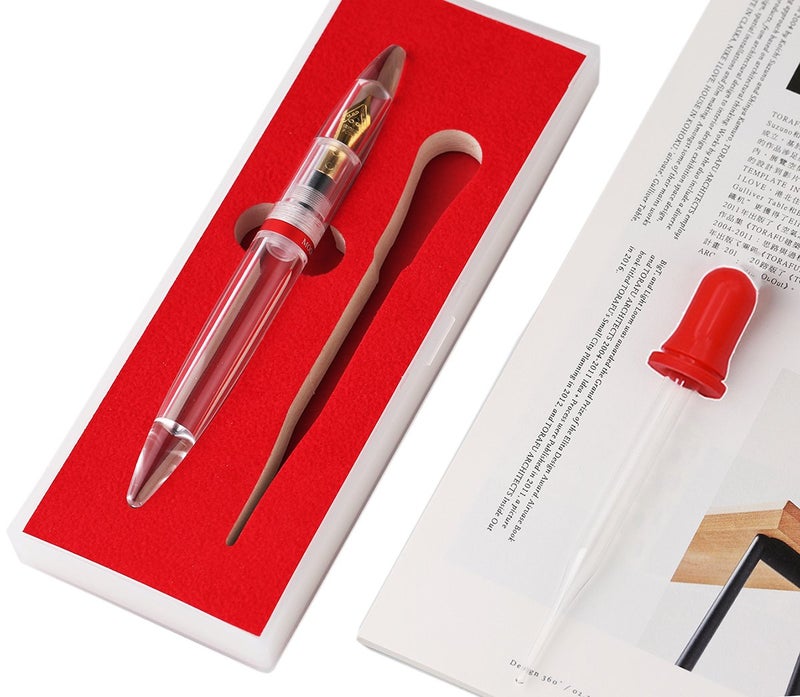 erofa MAJOHN M2 Transparent Eye Dropper Filling Fountain Pen Large-Capacity Ink Storing, Extra Fine Nib Writing Calligraphy Pen Gift Set for Office/Business/Student/Signature - Image 1