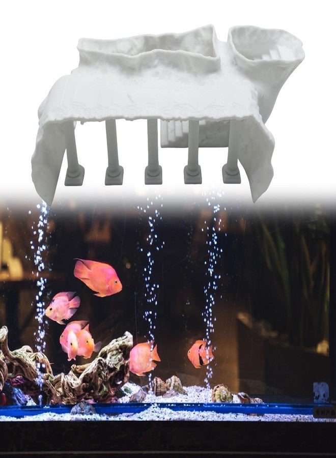 Leefasy Aquarium Underground Roman Column Cave,Hide Out,Sturdy,Landscaping Decor Aquarium Decoration Fish Tank Decoration for, L White - Image 2