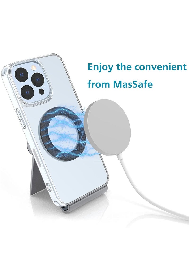 Y&D 2 Pcs Phone Magnetic Ring, Compatible with Magsafe Wireless Charger for iPhone 13/ 13 Pro/ Mini/ Pro Max/ 12 and Huawei Receiver Car Metal Ring Sticker - Image 2