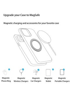 Y&D 2 Pcs Phone Magnetic Ring, Compatible with Magsafe Wireless Charger for iPhone 13/ 13 Pro/ Mini/ Pro Max/ 12 and Huawei Receiver Car Metal Ring Sticker  - Image 5