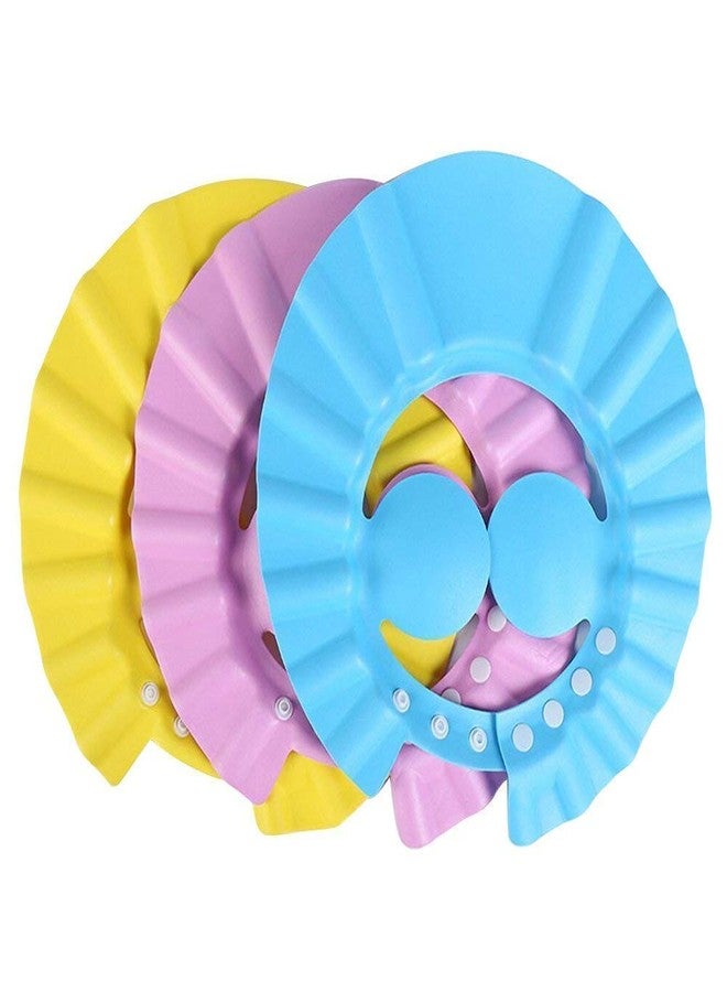 POXEFLIP Adjustable Safe Soft Bathing Baby Shower Cap for Baby Kids Protection for Eyes and Ear, Baby Bathing Cap(Multicolour) - Image 1