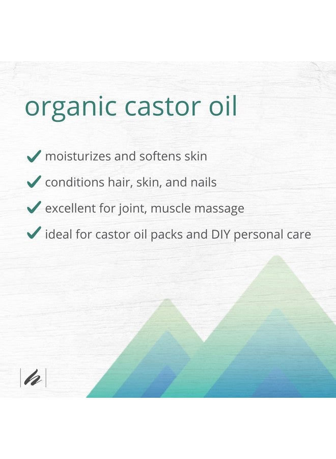Home Health Castor Oil8 Fl Ozconditioning Oil For Body Skin & Browsnongmo Usdacertified Organiccold Pressedsolvent & Hexane Free - Image 2