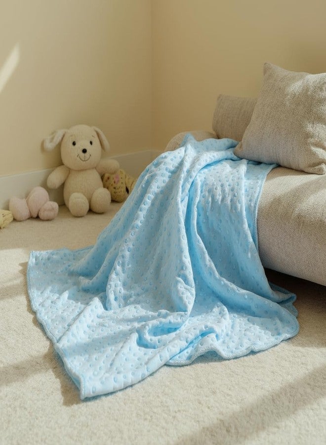 فوي دروب بطانية أطفال فائقة النعومة من فوي دروب، متعددة الاستخدامات: غطاء وبطانية للأطفال حديثي الولادة | طبقتان دافئتان للأطفال حديثي الولادة والرضع والأطفال الصغار | بطانية مريحة لسرير الأطفال وعربة الأطفال والسفر للأولاد والبنات (أزرق) - Image 2