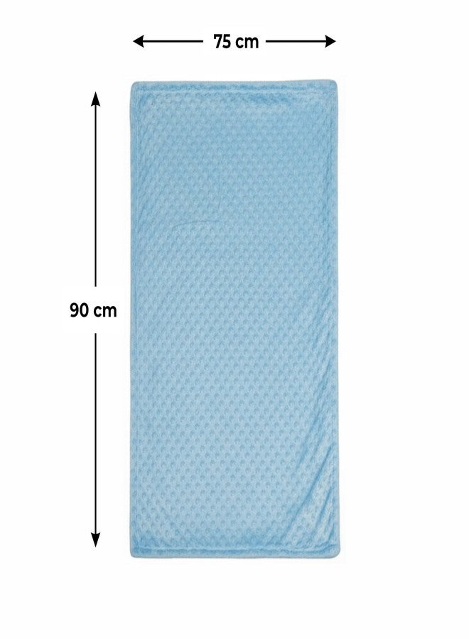 فوي دروب بطانية أطفال فائقة النعومة من فوي دروب، متعددة الاستخدامات: غطاء وبطانية للأطفال حديثي الولادة | طبقتان دافئتان للأطفال حديثي الولادة والرضع والأطفال الصغار | بطانية مريحة لسرير الأطفال وعربة الأطفال والسفر للأولاد والبنات (أزرق) - Image 3