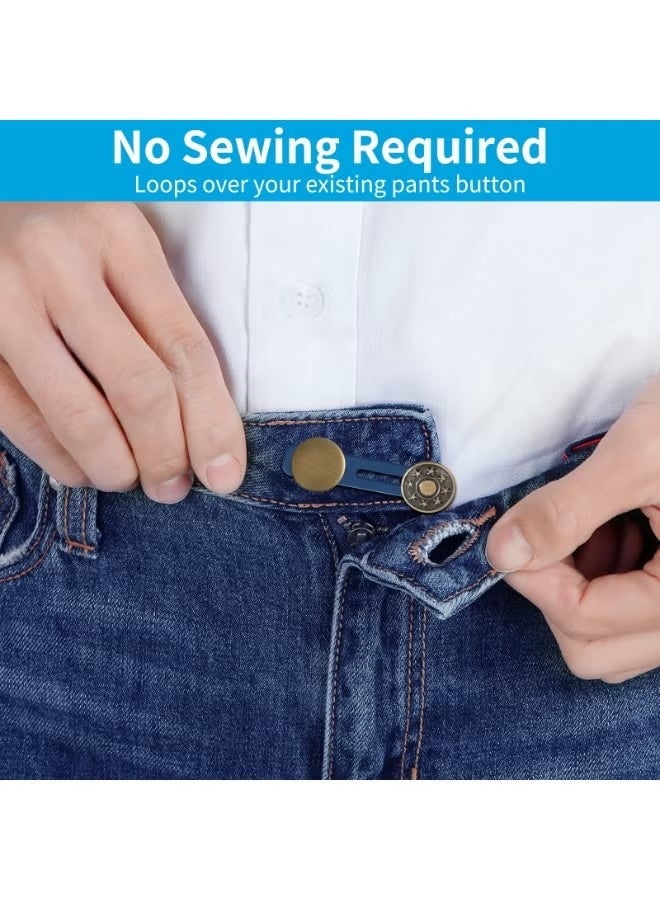 12 PCS Button Extenders for Jeans, Pants - Waist Extenders for Women & Men, No Sewing Instant Waistband Extension 1-1.8 Inches - Image 2
