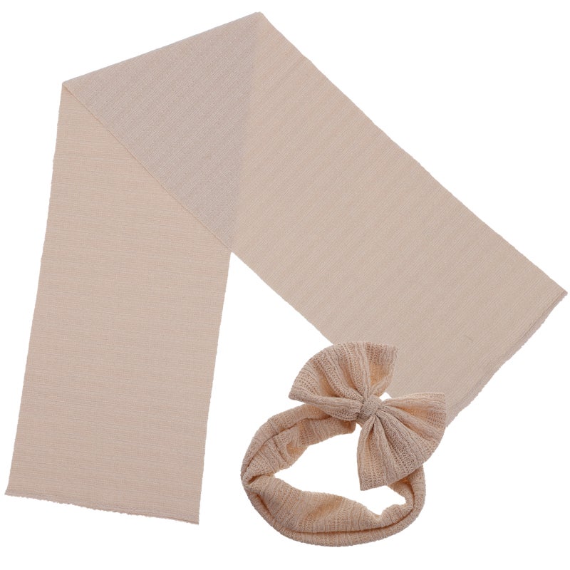 2 Sets Baby Swaddle Blanket and Headband Newborn Receiving Blanket for Baby Boys Girls - Image 3