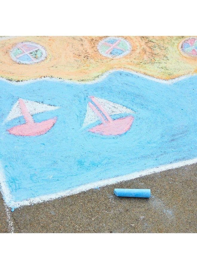 Colorations Sidewalk Chalk 50Pc 4” X 1” Washable Bright Colored Chalk Set Fun Kid Art Colors & Patterns Draw On Classroom Chalkboard Or Outdoor Playground Jumbo Bulk - Image 3