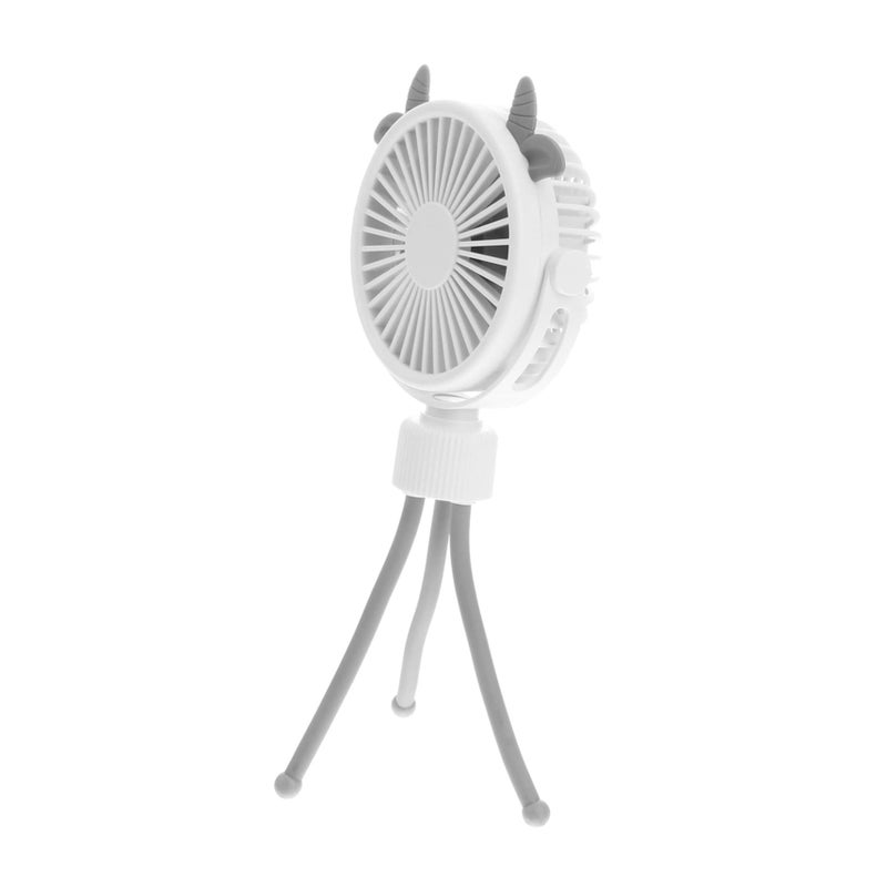 USB Rechargeable Portable Handheld Crib Fan with Flexible Tripod Speeds for Car Seat Camping Office Home - Image 1