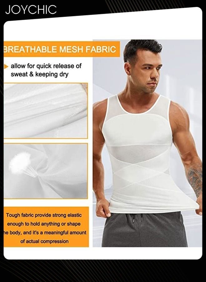 Men Waist Trainer Vest Slimming Body Shaper Compression Shirt Gym Clothes Corset