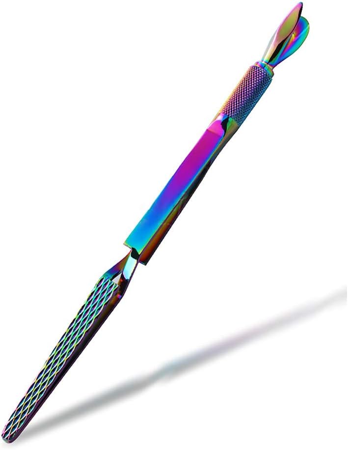 WOKOTO 1Pc Colorful Stainless Steel Nail Shaping Tweezers For Nail Extension Acrylic Nail Tips Cutter Multiple-Functional Nail Clip Manicure Nail Tools Nail Polish Remover Pens For Women Nail Art