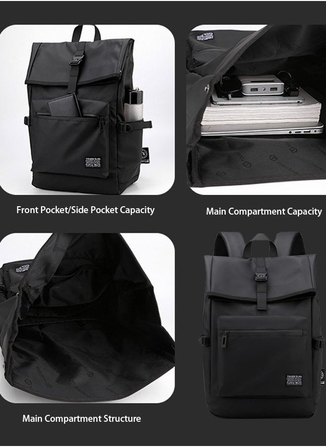 VUCATIN Laptop Backpack Business Backpak for Men Light-weight Stylish College Backpack Water-resistant Durable Travel Daily Use Leisure Bag (Grey)  - Image 2