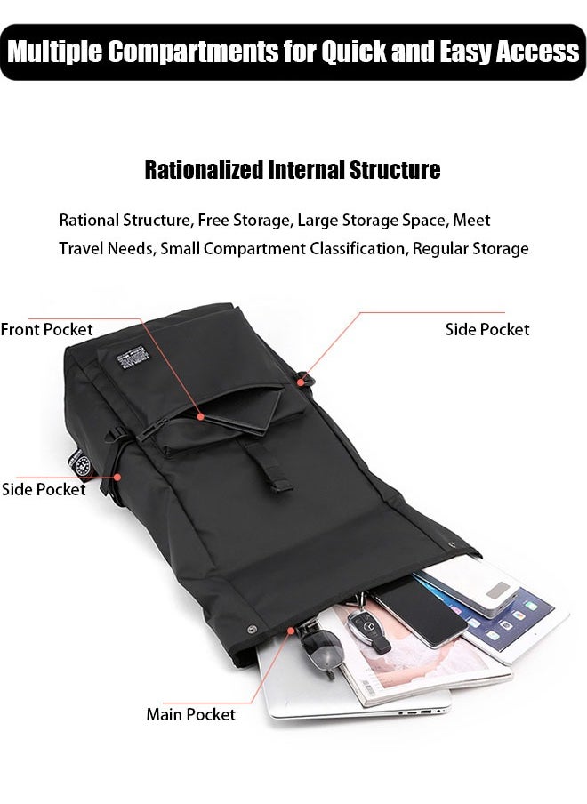 VUCATIN Laptop Backpack Business Backpak for Men Light-weight Stylish College Backpack Water-resistant Durable Travel Daily Use Leisure Bag (Grey)  - Image 4