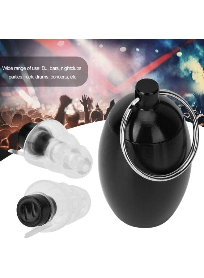 klarako Ear Plugs Noise Reduction, High Fidelity Safe Earplugs Hypoallergenic Soft Silicone Material Hearing Protection for Concerts Musicians Shooting Hunting (Ear Plugs +Box) (Black) - Image 2