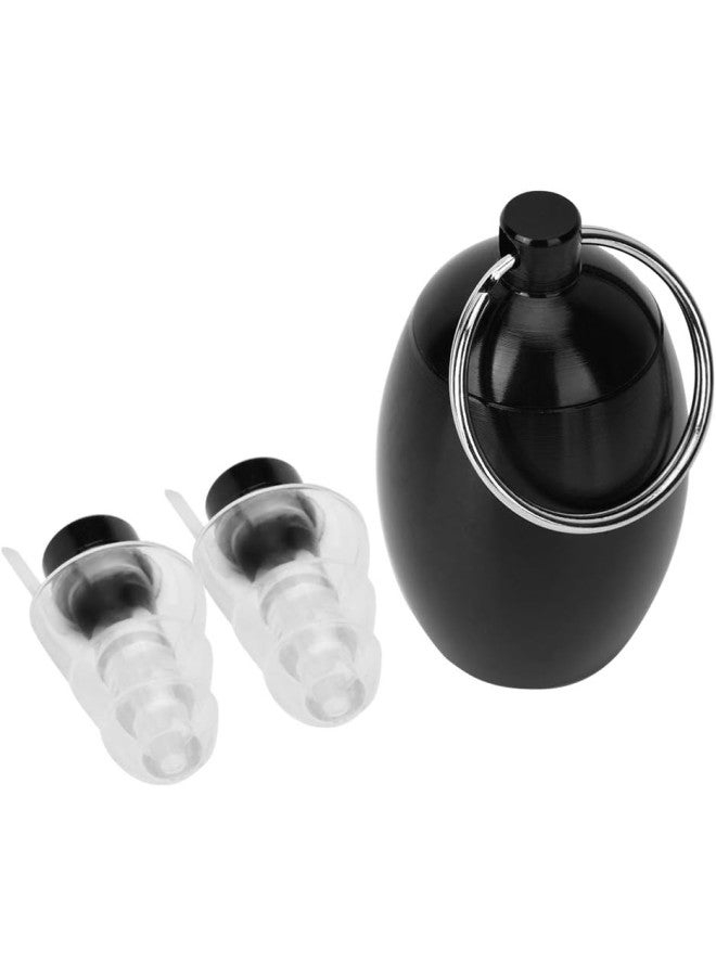klarako Ear Plugs Noise Reduction, High Fidelity Safe Earplugs Hypoallergenic Soft Silicone Material Hearing Protection for Concerts Musicians Shooting Hunting (Ear Plugs +Box) (Black) - Image 1