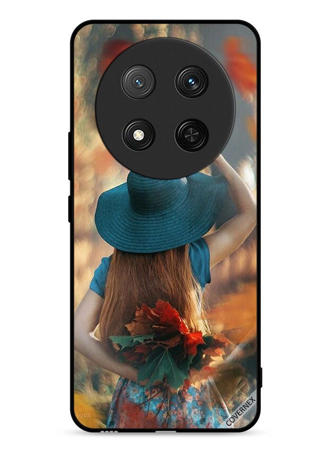 Covernex Honor X9c 5G Protective Case Cover Hat Girl Hiding Love Leaves - Image 1