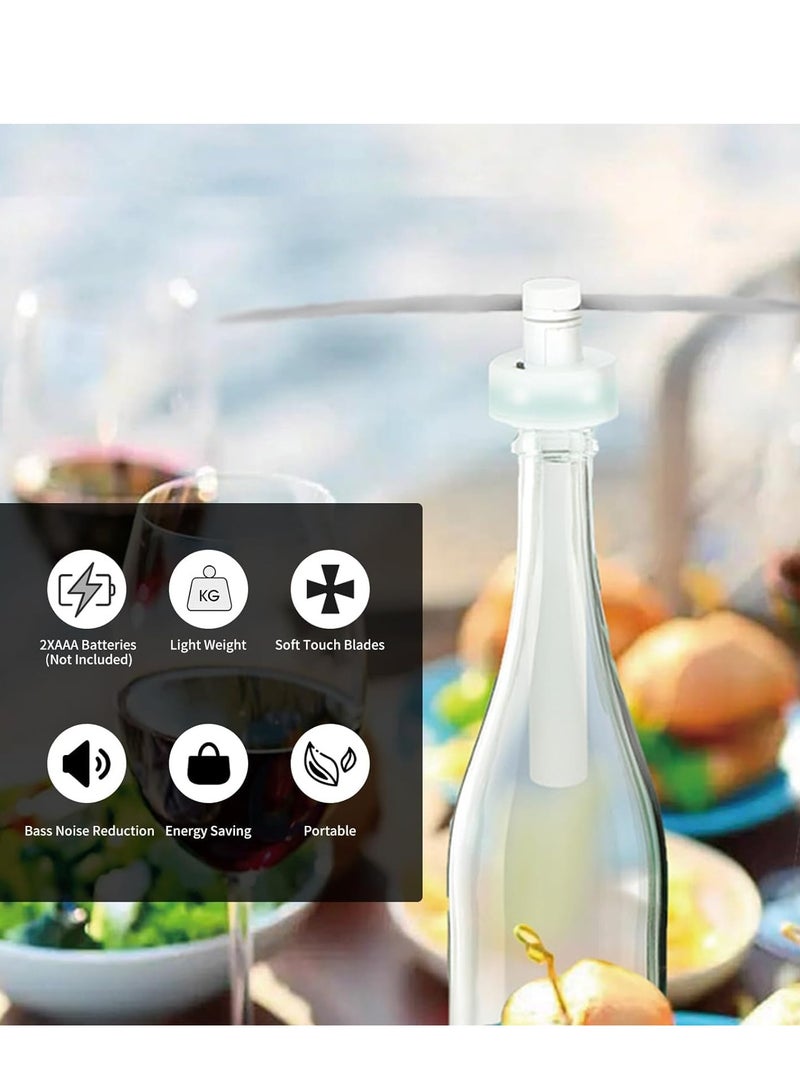 KASTWAVE مراوح طيران للطاولات، مروحة طرد الذباب، مروحة طاولة نزهة محمولة، مروحة حشرات خارجية للطرد الذباب للحفاظ على الذباب بعيداً عن طعامك وعائلتك (2 قطعة) - Image 2