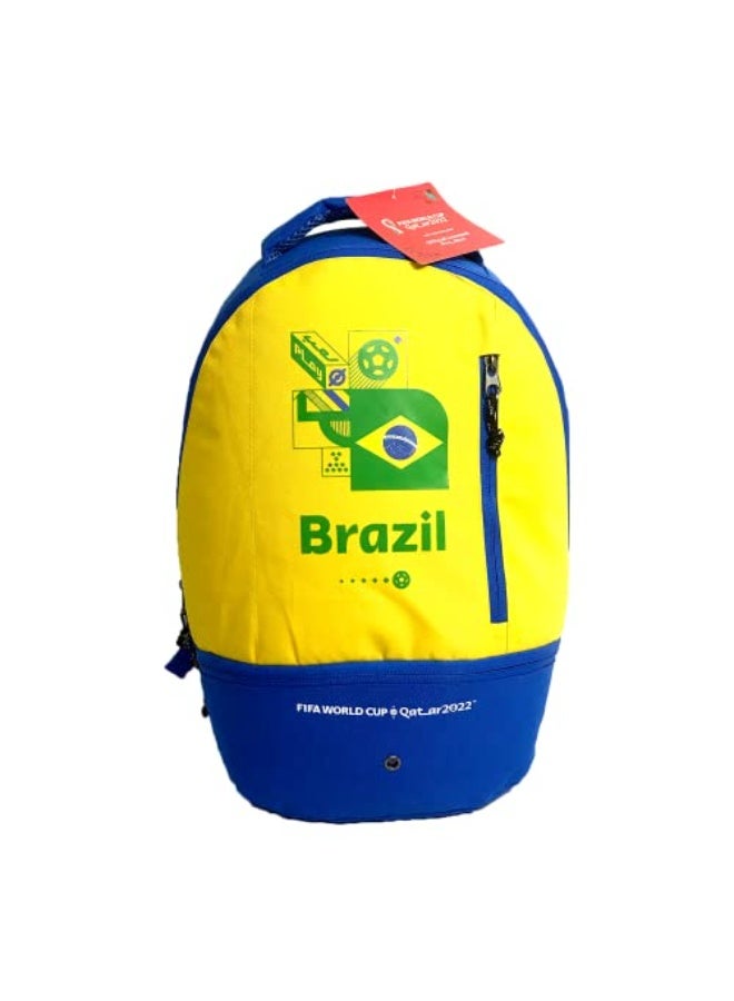 FIFA 2022 Country Sports Backpack with Shoe Compartment - Brazil