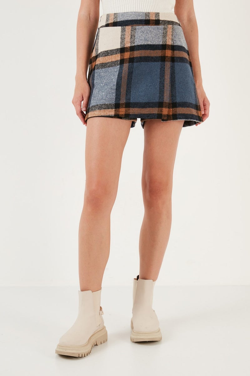 Lela Cotton Blend Regular Fit Winter Shorts Skirt 61100015  - Image 3