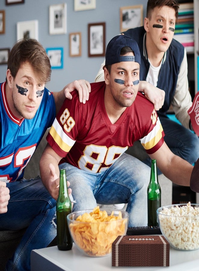 JarThenaAMCS جارثينا إيه إم سي إس 50 قطعة من مناديل الضيوف لكرة القدم بنية اللون مناديل ورقية قابلة للتصرف لموضوع رياضي لتزيين طاولة حفلة السوبر بول - Image 4