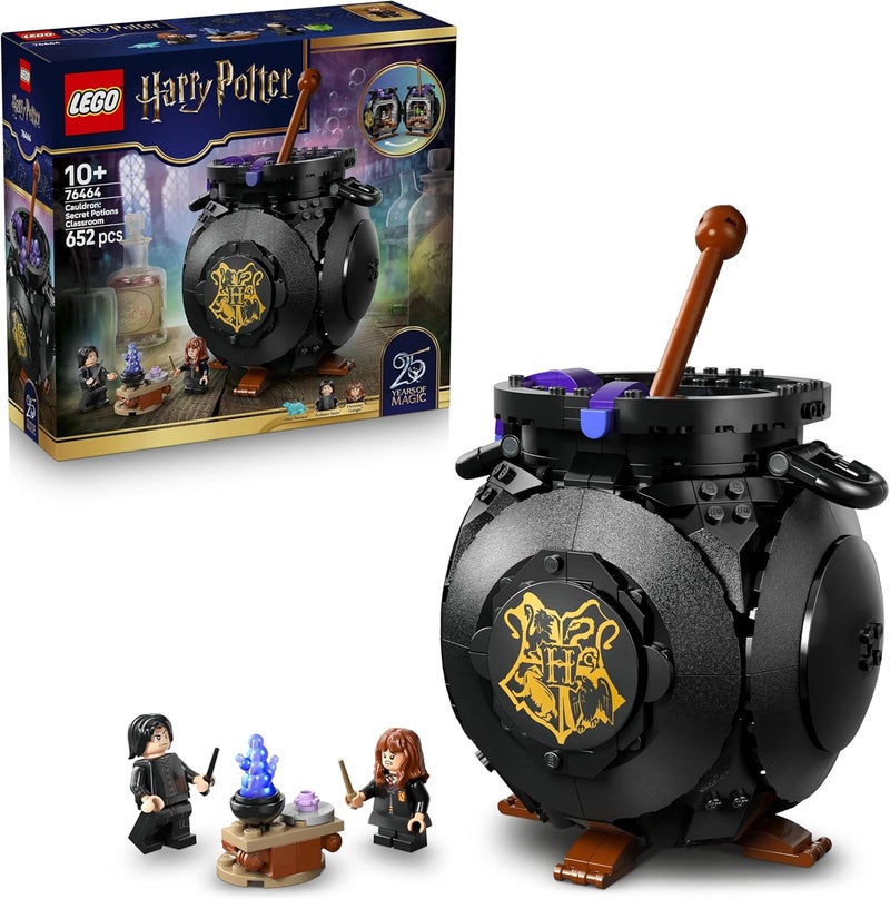 LEGO Harry Potter Cauldron: Secret Potions Classroom Toy - Desk or Bedroom Decor DIY Kit with Collectible Patronus & Hermione & Snape Minifigures - Gift for 10+ Year Old Girls & Boys - 76464 - Image 1