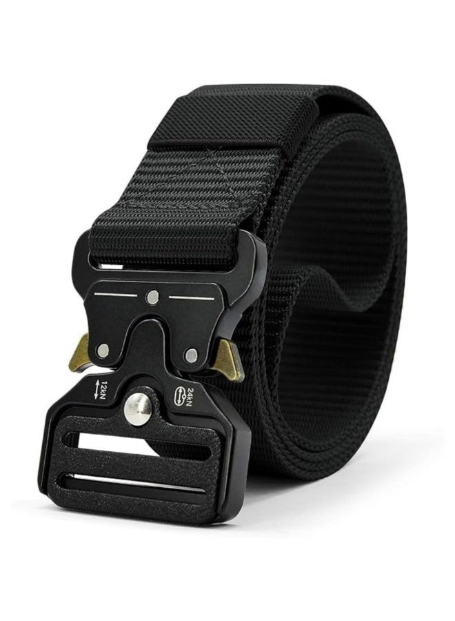 Classic Milano Nylon Web Belt for Men & Women – Tactical Adjustable Canvas Military Belt for Golf & Hiking with Metal Buckle, Heavy-Duty Work Belts [Free Size - Adjustable upto the waist of 46 INCH / 115 CM] - Image 1