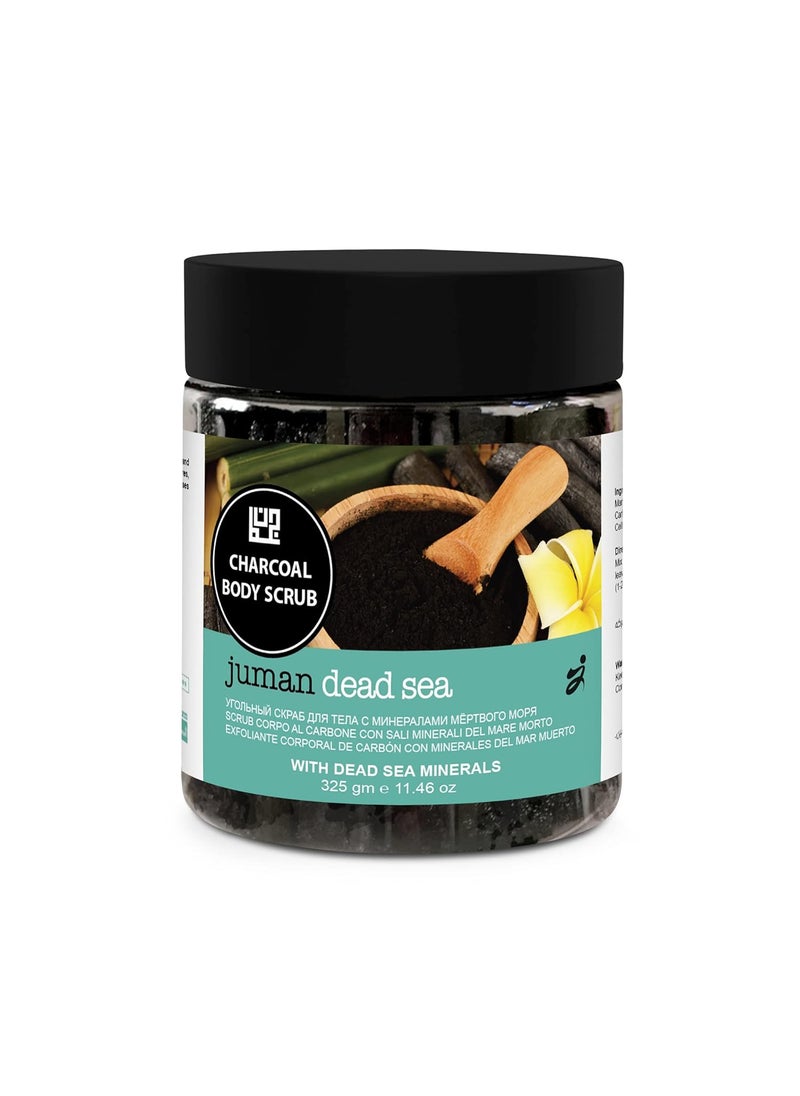 reveal naturals - All Natural  Authentic Activated CHARCOAL Body Scrub with Dead Sea Salt Minerals  Paraben Free  Not Tested on Animals  For All Skin Types Helps Treat Acne 1146 oz - Image 1