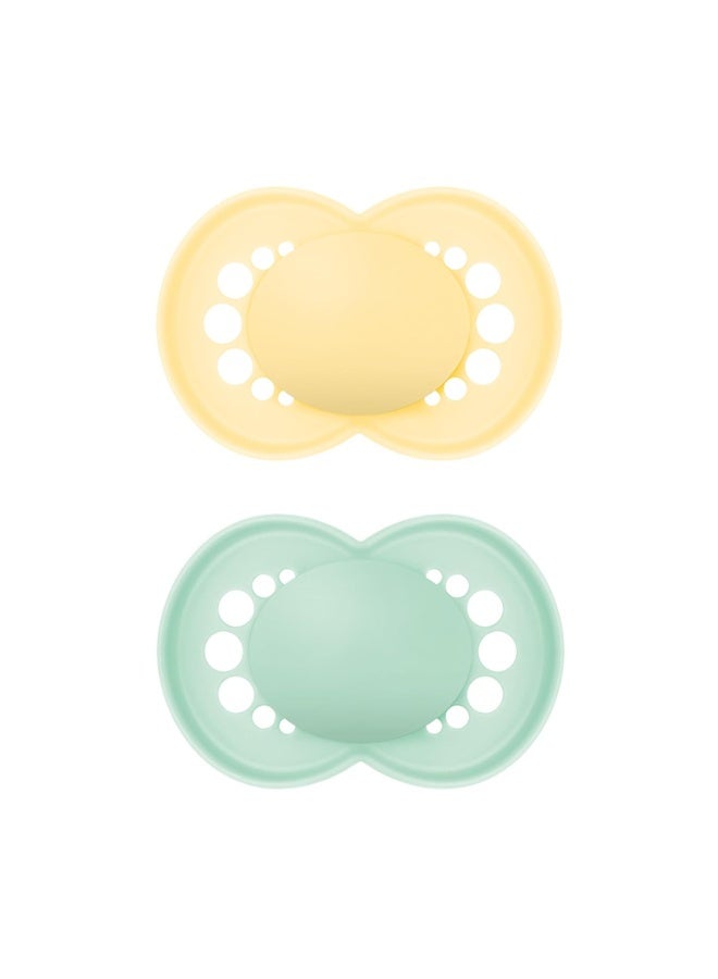 MAM Original Matte Baby Pacifiers, Binky for 16+ Months, BPA-Free Silicone Nipple, Easy to Clean, Best for Breastfed Babies, Developed with Medical Experts, 2 Count Binkies with Sterilizer Case - Image 1