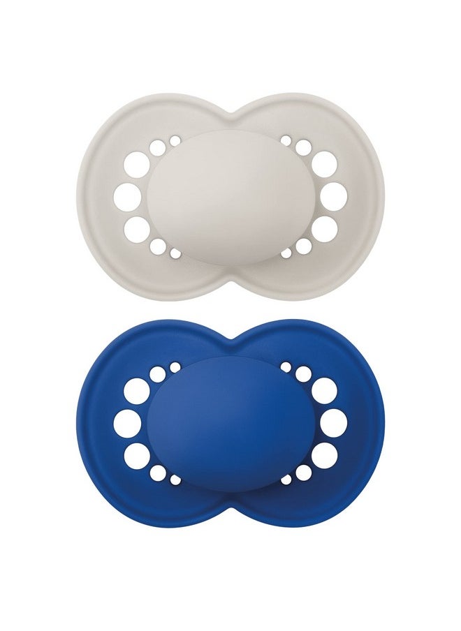 MAM Original Matte Baby Pacifier Nipple Shape Helps Promote Healthy Oral Development Sterilizer Case Unisex 16+ 2 Count (Pack Of 1)  - Image 1