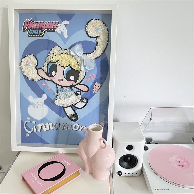 Tanabata Birthday Gift For Girlfriend Creative Flying Little Policewoman Kulomi Eternal Flower Po Frame Living Room Ornaments - Image 4