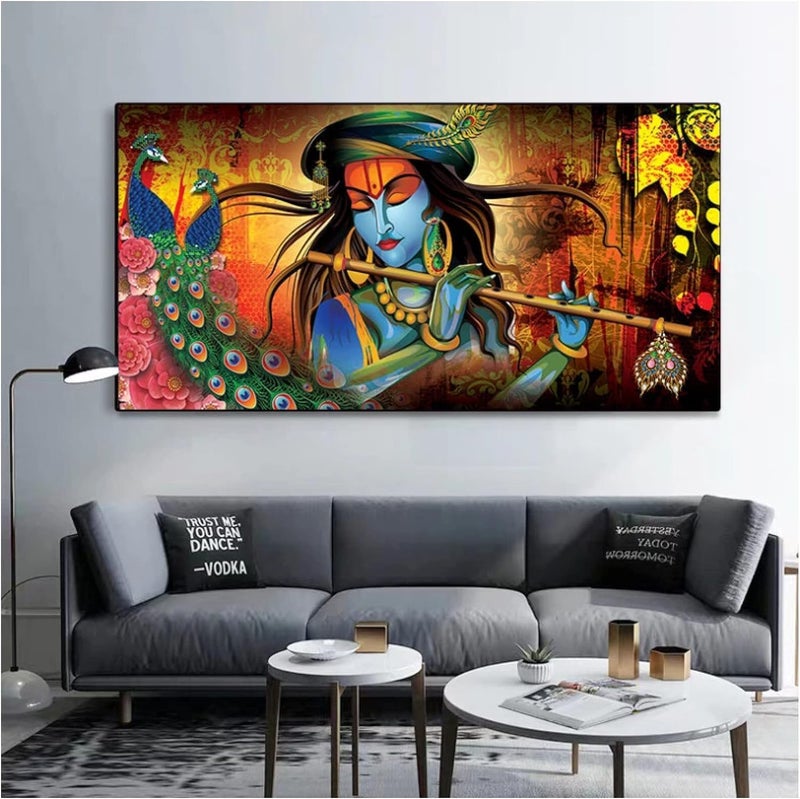BPA® Plamc Abstract Art Painting - Nordic Krishna Figure - Image 3