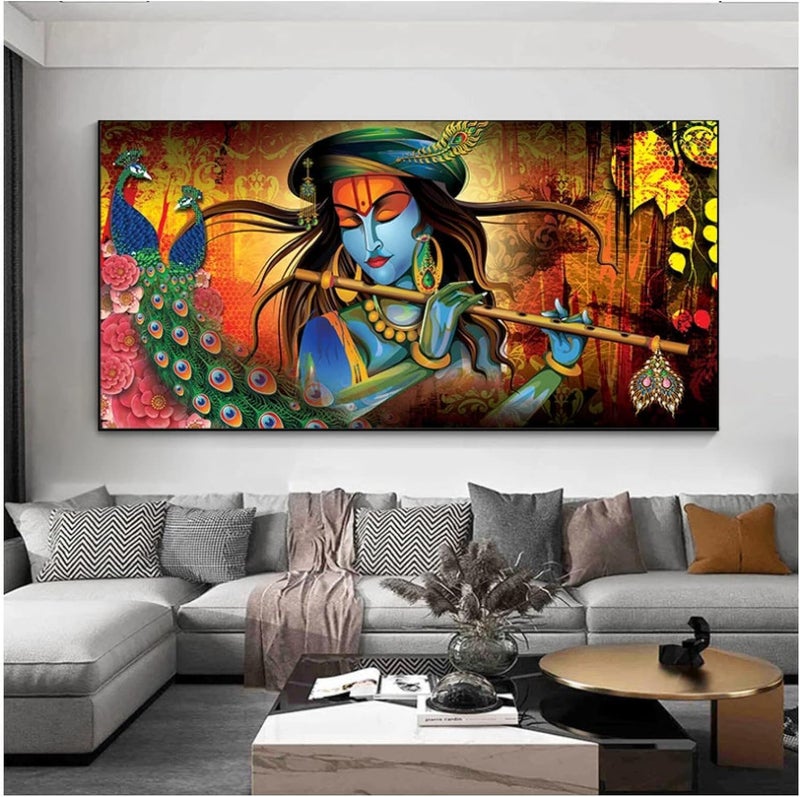 BPA® Plamc Abstract Art Painting - Nordic Krishna Figure - Image 1