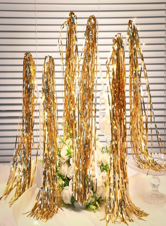 48 قطعة من عصي الزفاف المضيئة من Simgoing، مصنوعة من رقائق معدنية LED، أعواد زفاف مضيئة LED تتوهج في الظلام، أعواد وامضة، شرارات لحفلات أعياد الميلاد (ذهبية) - Image 3
