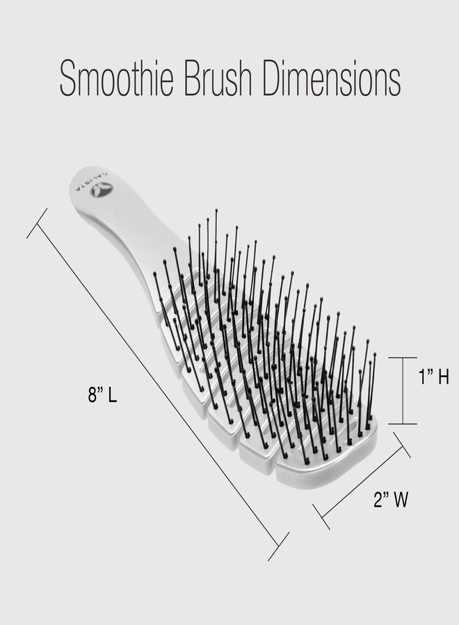Calista Tools SMOOTHIE Brush Pink, Flexible Vented Detangler Brush for Women, Wet & Dry Hairbrush for Pain-Free Styling, Breakage Reducing Hair Brush for All Hair Types, Smoothing & Detangling Brush - Image 3