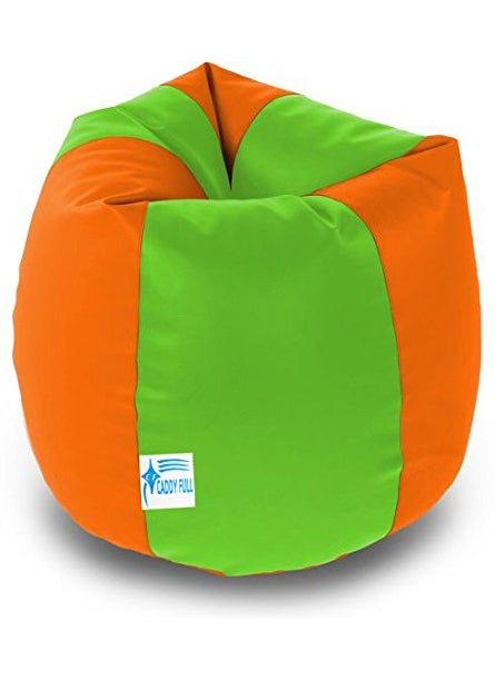 caddyFull caddyFull Large Bean Bag Without Beans Green and Orange  - Image 2