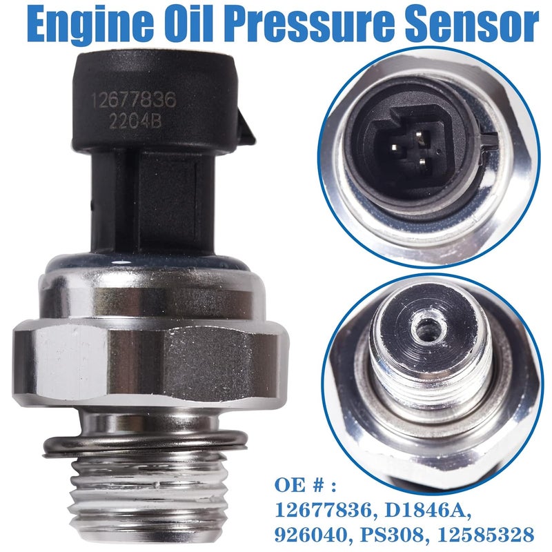 HIHIAV Engine Oil Pressure Sensor Switch Compatible with Chevy Silverado, Cadillac, GMC - Image 3