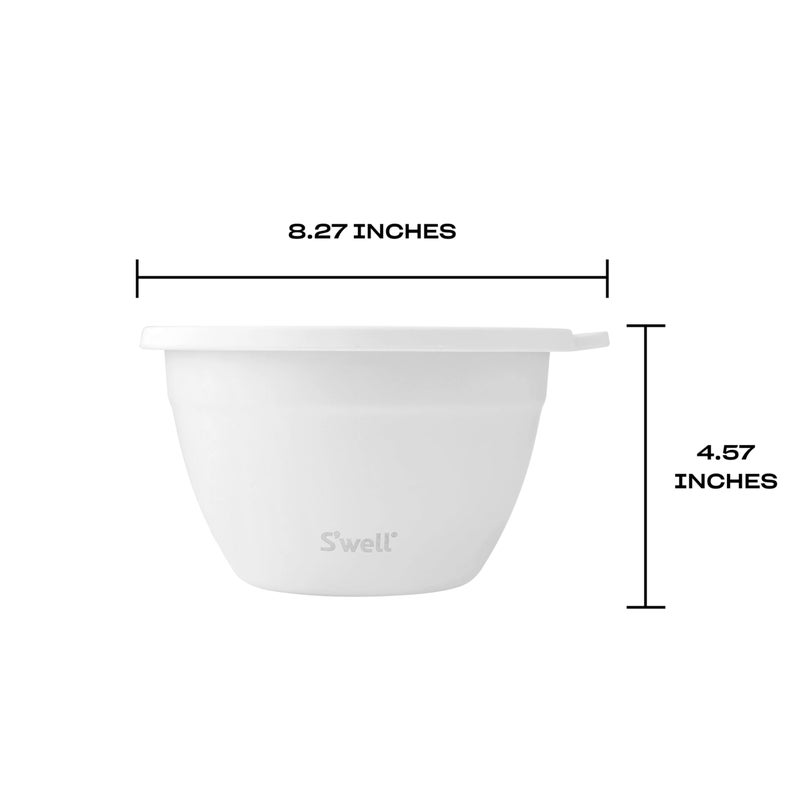 S'well Stainless Steel Salad Bowl Kit 64oz, Moonstone, Comes with 2oz Mini Canister and Removable Tray for Organization, Leakproof, Easy to Clean, Dishwasher Safe - Image 4