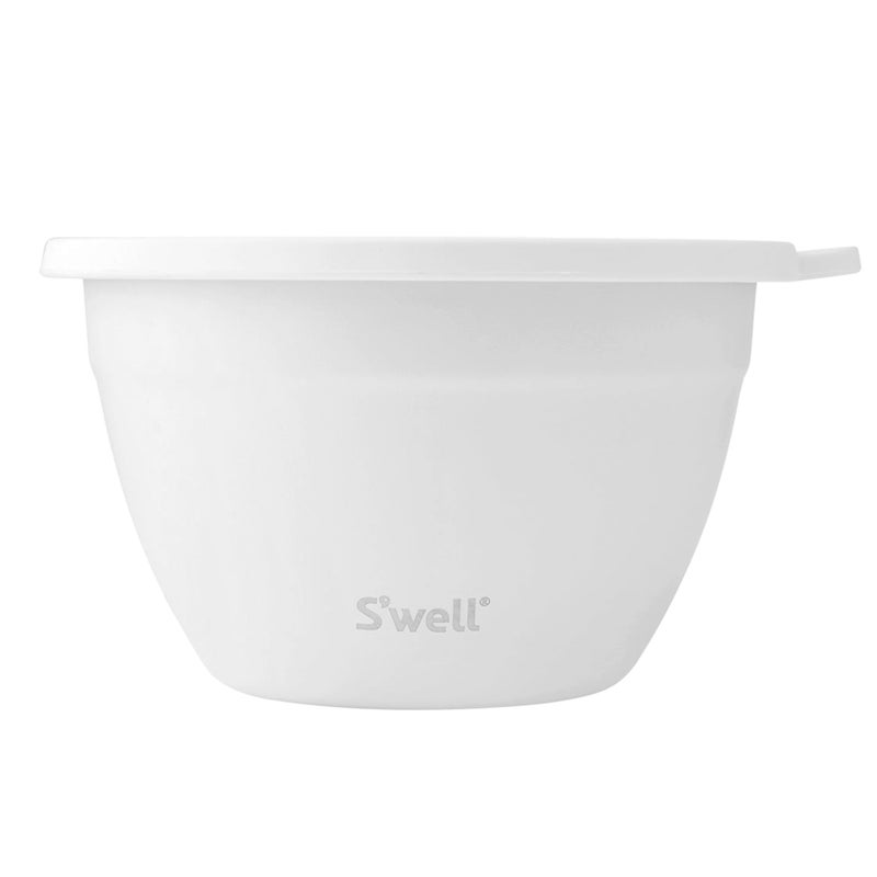 S'well Stainless Steel Salad Bowl Kit 64oz, Moonstone, Comes with 2oz Mini Canister and Removable Tray for Organization, Leakproof, Easy to Clean, Dishwasher Safe - Image 1