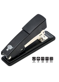 FIS FIS Metal Office Stapler with Max Capacity 50 Staple Pins, Full Strip No. 24/6&26/6 mm, depth 50 mm, 20 Sheets, Black -FSSFN1BK  - Image 1