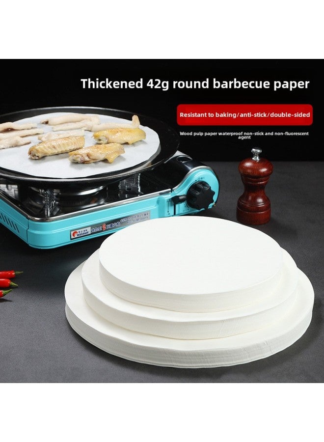 Round BBQ Paper Baking Oil Absorbing Paper Silicone Oil Paper Special Pad Paper For Air Fryer Baking Paper Baking Paper Baking Paper Oven Paper-Color:50 Sheets/pack-Specifications:Diameter 9cm  - Image 3