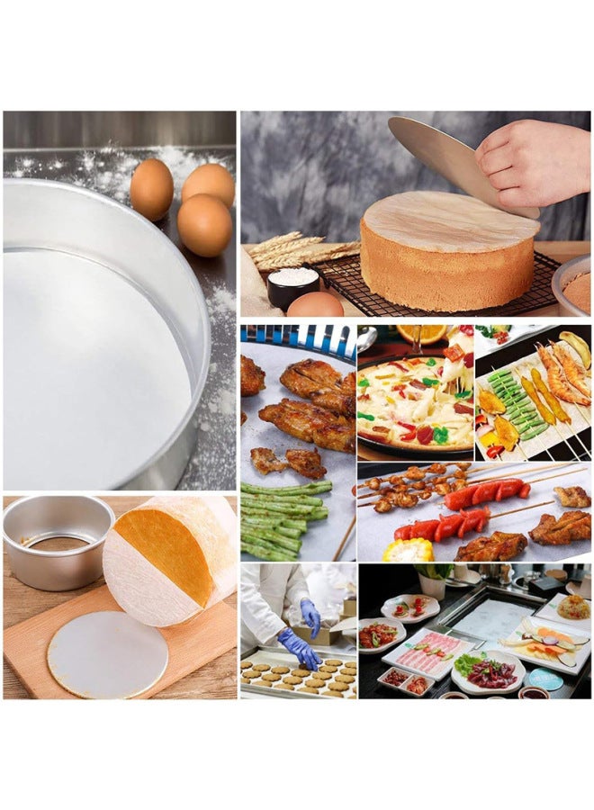 Round BBQ Paper Baking Oil Absorbing Paper Silicone Oil Paper Special Pad Paper For Air Fryer Baking Paper Baking Paper Baking Paper Oven Paper-Color:50 Sheets/pack-Specifications:Diameter 9cm  - Image 2