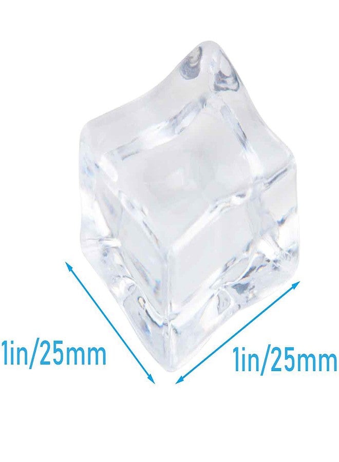 WHYHKJ 25PCS Acrylic Fake Ice Cubes 25mm Transparent Square Artificial Ice Cubes Crystal Ice Cubes for Bar Poster For Photography Props Window Wedding Decoration Vase Filler - Image 2